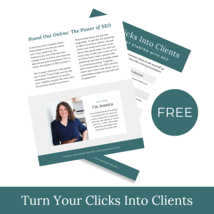 Turn Your Clicks Into Clients Image - Jessica Erwin